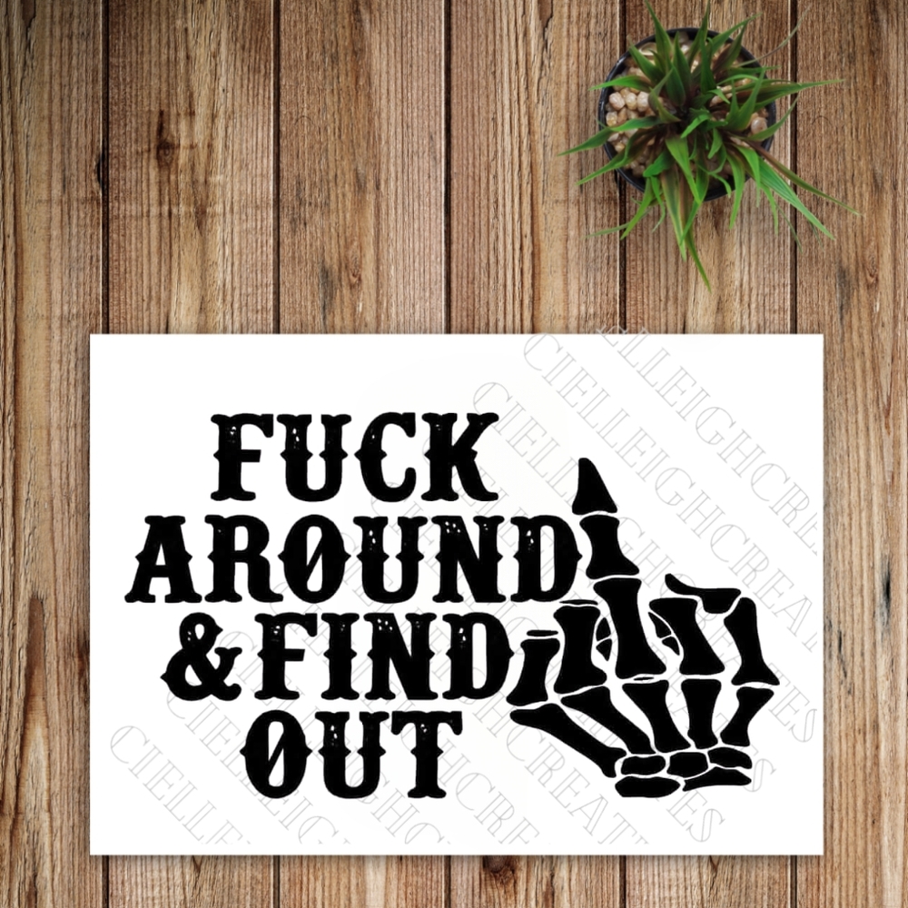 *2 for $20* FAFO F*ck Around  & Find Out Vinyl Decal Sticker Handcrafted